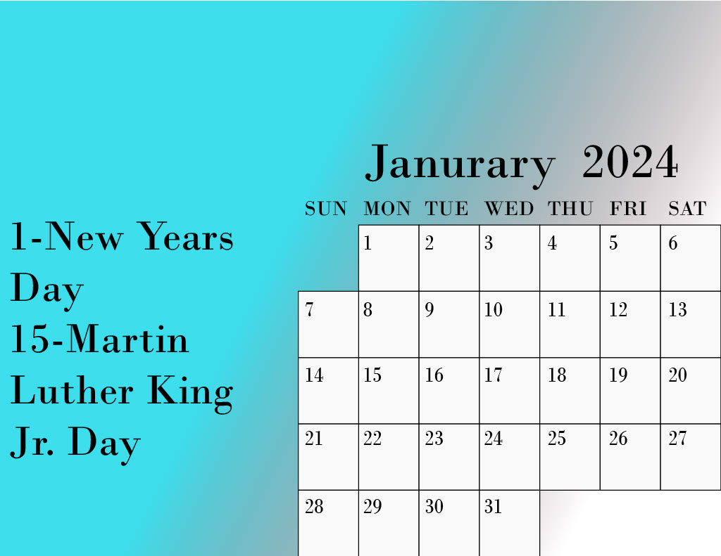 January 2024 Calendar Design